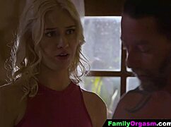 Raunchy step daughter tempts her stepdad in the bedroom