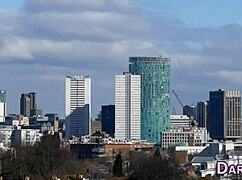 European Babe Rubs Vagina Leading to Cumshot in Glamour Scene