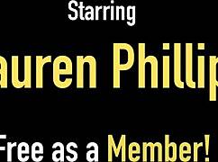 Lauren Phillips stars in a bisexual lesbian scene with huge pussy lips and intense licking