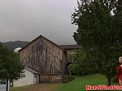 blonde bdsm sub bound and dominated by master