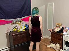 Virgin In Pantyhose Gets Fucked Hard Through Hole Doggystyle With Footjob And Blowjob!