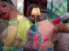 Watch this slut squirt on machine fucking her pierced pussy!