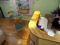 Sweet step daughter takes old cock in kitchen 😈