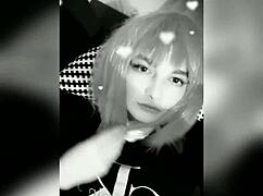 Shemale Takes Huge Dildo in Ass