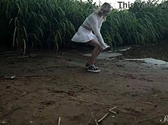 Teen Temptress Alice Flore Diddles Pussy During Camping Trip