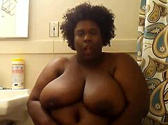 Indiana woman goddess indulges in self-masturbation, playing with her big tits and mature body.