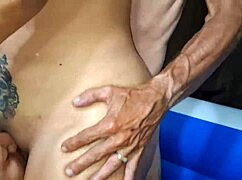 Busty Stepmom Fucks Her Two Perverted Old Neighbors