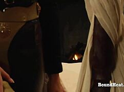 I educate Erica's lesbian slaves on their knees with strapon