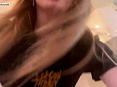 big ass bitch touches cock with her buns 😈🍑