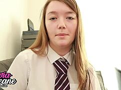 You fuck the 18 year old babysitter in homemade creampie orgasm