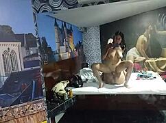 i was very tired but i let her dominated me in amazon position but her husband is calling her so i fuck her again