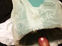 He Jerks Off Using His Wife's Panties in a Casual Moment.