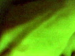 Fingering her tight shaved pussy until it's wet