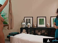 Soldier Blake Blossom Gets Massage From Masseuse Leana Lovings