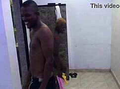 Behind the scenes, wet Sarah prepares for our shoot, setting mics and sampling costumes.