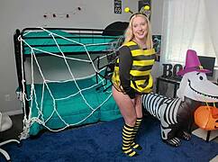 i had intense halloween sex with thick blonde kallie taylor bts