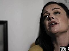 Lonely mature milf stepmom chats with her stepson