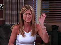 friends series slips under skirt in upskirt view