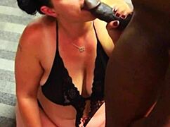 White Milf Subtly Serves Black Boss.