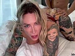 Tatted Up British Blonde Babe with Big Ass Gets Fucked in London