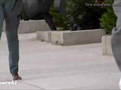 Hidden camera captures candid moments with mature ebony woman