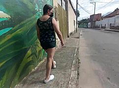 Madrastra Puta Latina Shows Giant Cameltoe in Shorts with Hijastro and Marked Vagina!