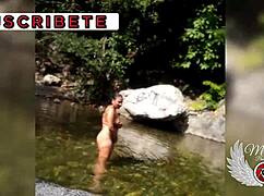 Masturbation Outdoors In The Public River My Step Brother Records Me Special For Voyeurs