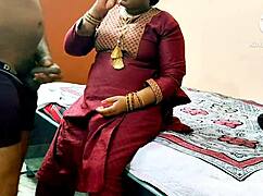 Indian desi bhabhi working out with gym boys