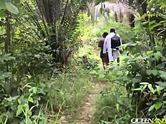 The doctor and science student got caught fucking in the bush.