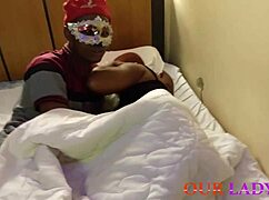 Ebony big butt chubby babe oiled up rides BBC hard