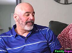 Step mommy cheats on couch