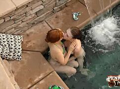 Penny Pax in hot tub lesbian action