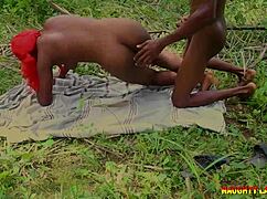 Crazy Naughty Latina Eats Grass And Takes Huge Bbc