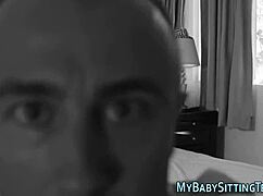 Hot Teen Babysitter Performs Intense Deepthroat Blowjob Cumshot