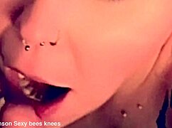 Smiling milf licks balls sucks big cock gets cumshot