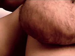 Close up view of stepdaughter's attractive body during intimate moment