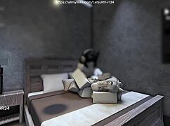 quietly fucking a fan on the bed with intense passion