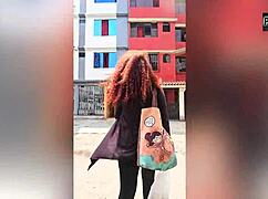 Mature milf with curly hair caught in warehouse agrees to intense ass fucking until stomach hurts to pay debts