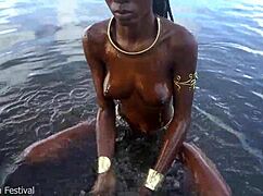 hot skinny africn villge girl walking naked in her villaage probably looking for some dick