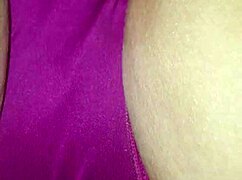 Spread lips during intimate massage session