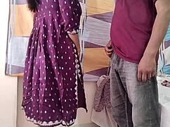 Stepmother changing clothes, secretly watched, then fucked doggystyle with desi hindi audio