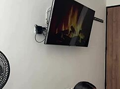 Cute Brunette Enters Her Stepbrothers Room And Gives Him A Sloppy Blowjob -Amateur Couple- Nysdel