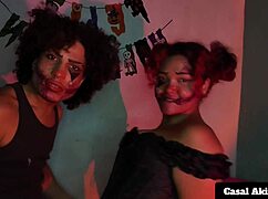 Clown Girl Having Sex After Halloween Party Free Scene