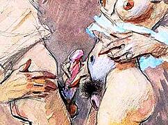 Vintage erotic drawings