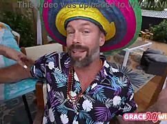 Hot wife boldly blows big cock in front of husband then gets fucked hard