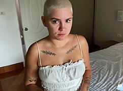 i convinsed my landloard not to evict me from the apartmant by givin him a sloppy blowjob and swallowin his cum