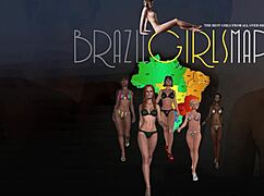 Bruna Lopes, a Brazilian slut, fucks a horny tourist who licks her big butt and interviews her for sex.