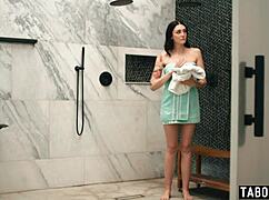 Can skinny babe charlotte sins masturbate and fuck a bbc in the shower?