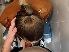 i got a hot blowjob in the university bathroom