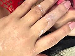 masked cheating wife fingers tight pussy wet for her secret lover